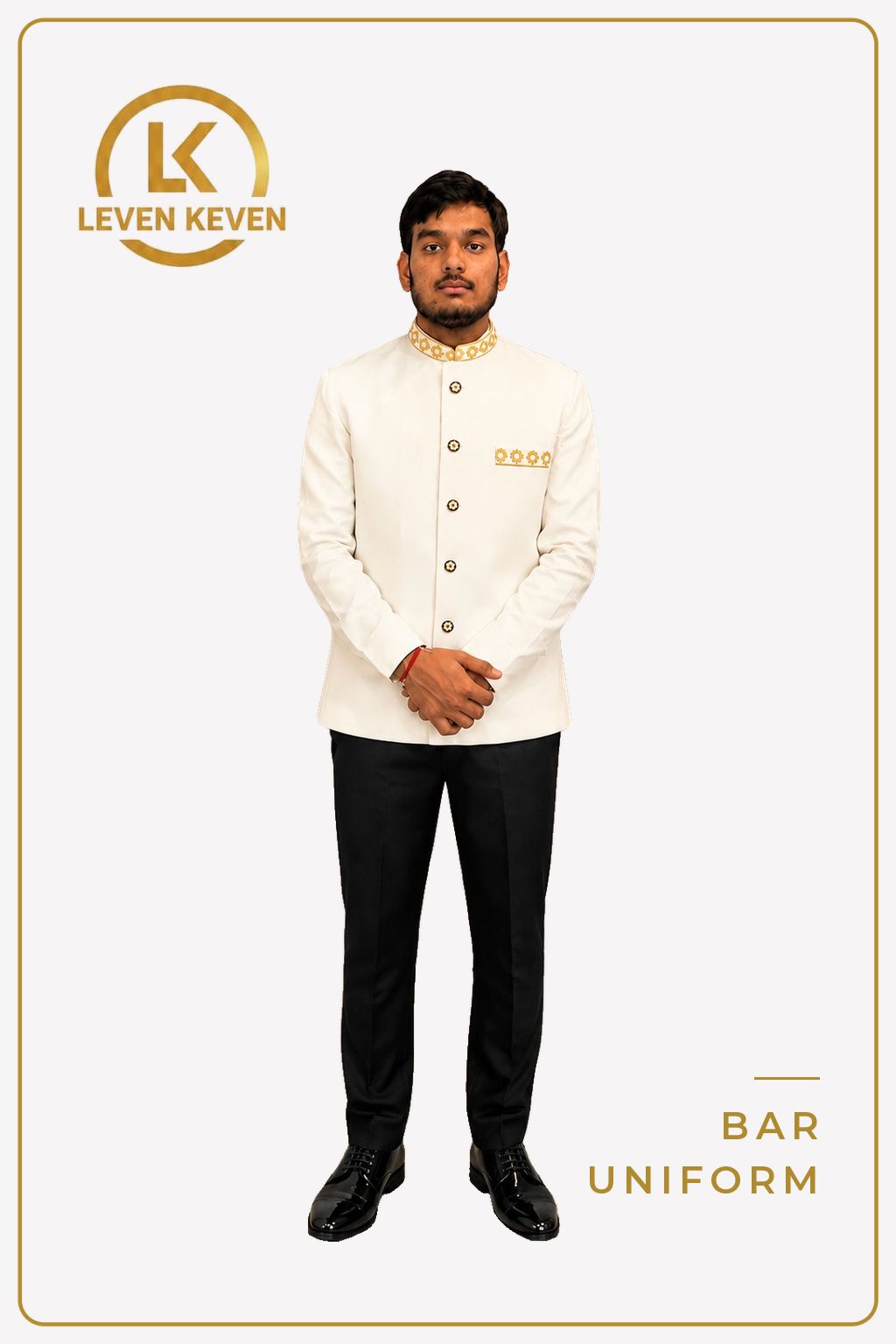 Ivory Bar Jacket with Gold Detail