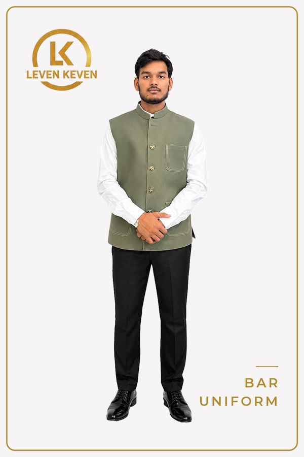 Sage Green Bar Waistcoat