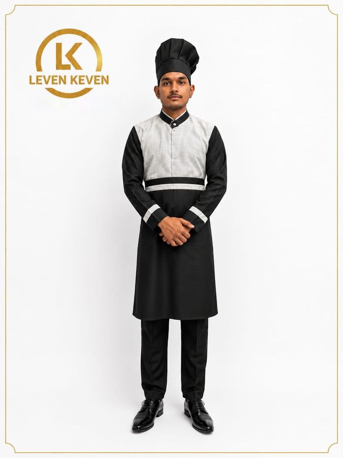 Black and Grey Chef Coat