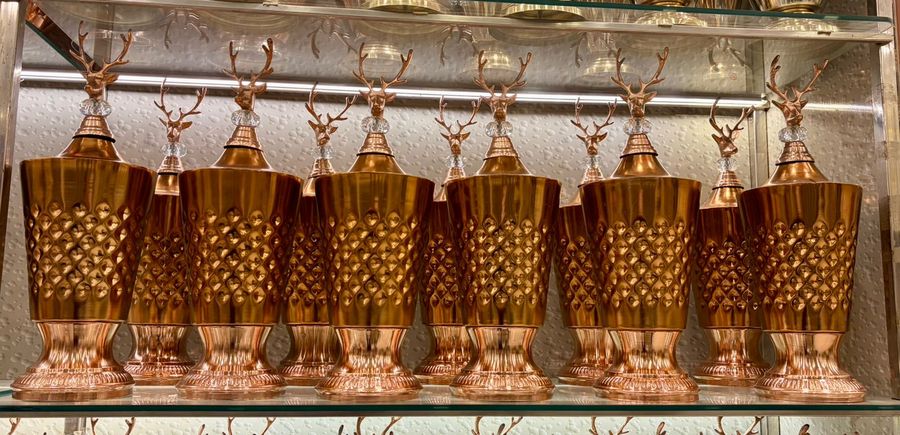 Rose Gold Showpieces with Deer Tops