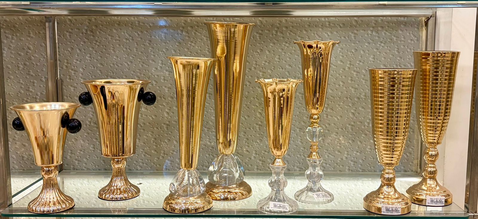 Gold Flute Vase Collection