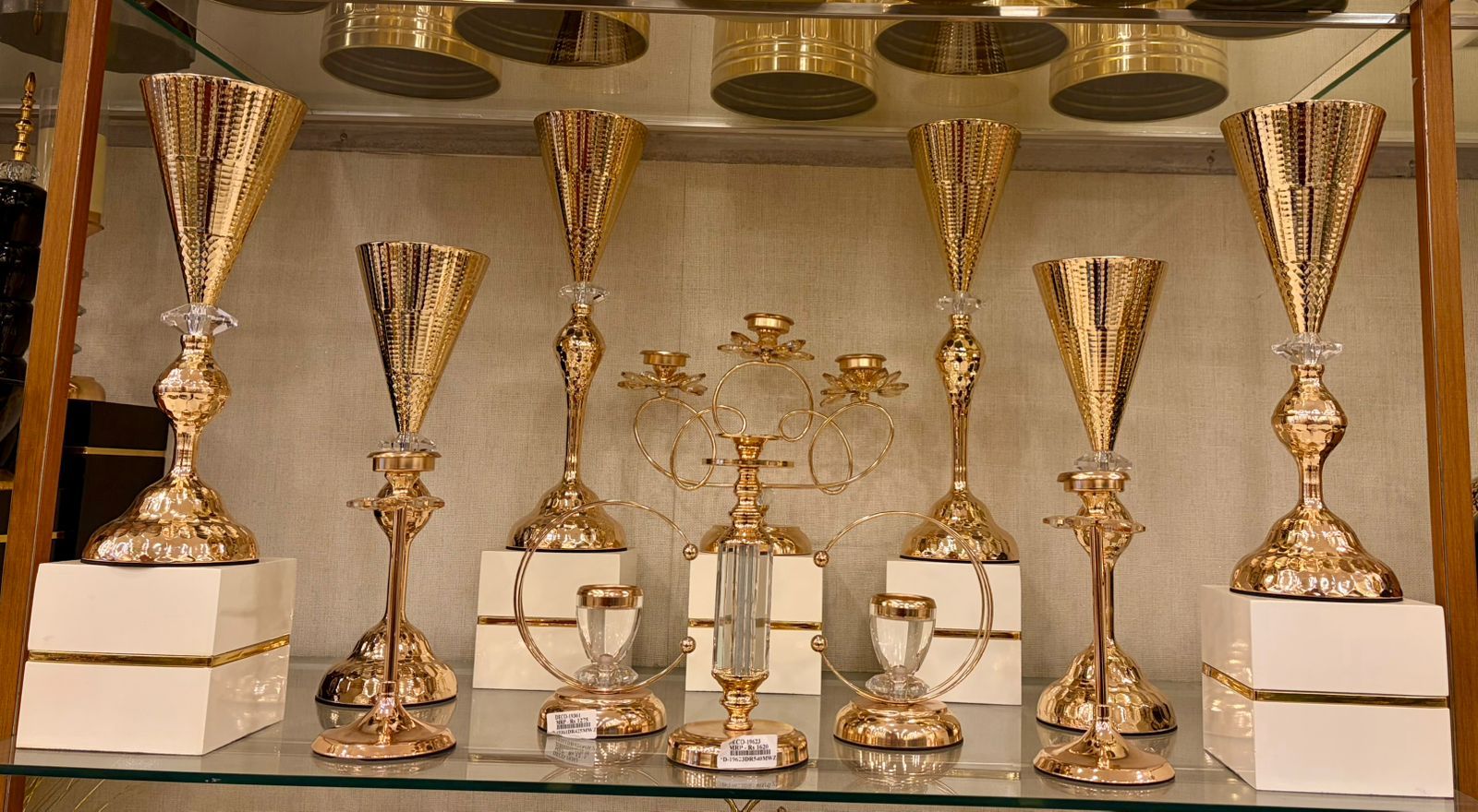Rose Gold Vases and Candle Stands
