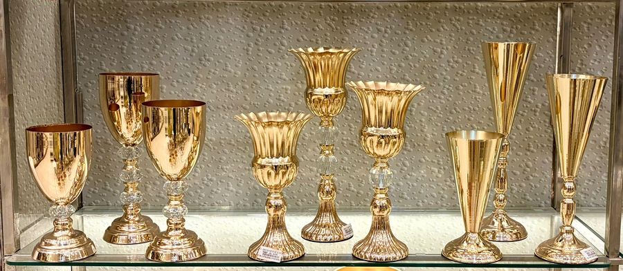 Gold Goblet Vases