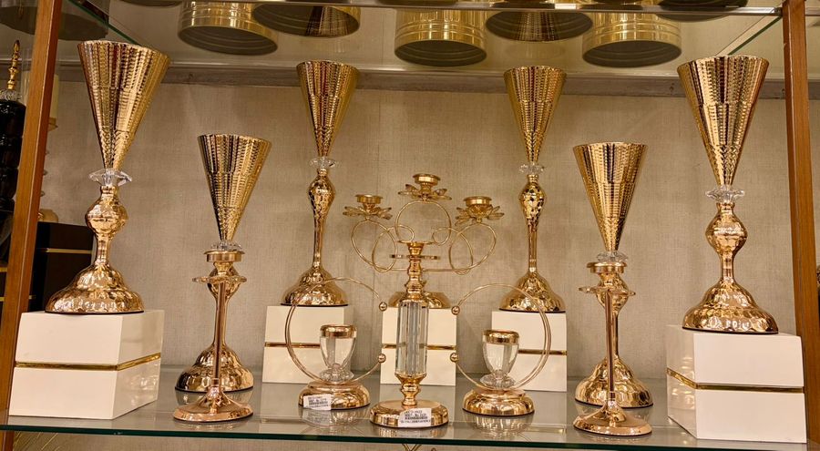Rose Gold Vases and Candle Stands